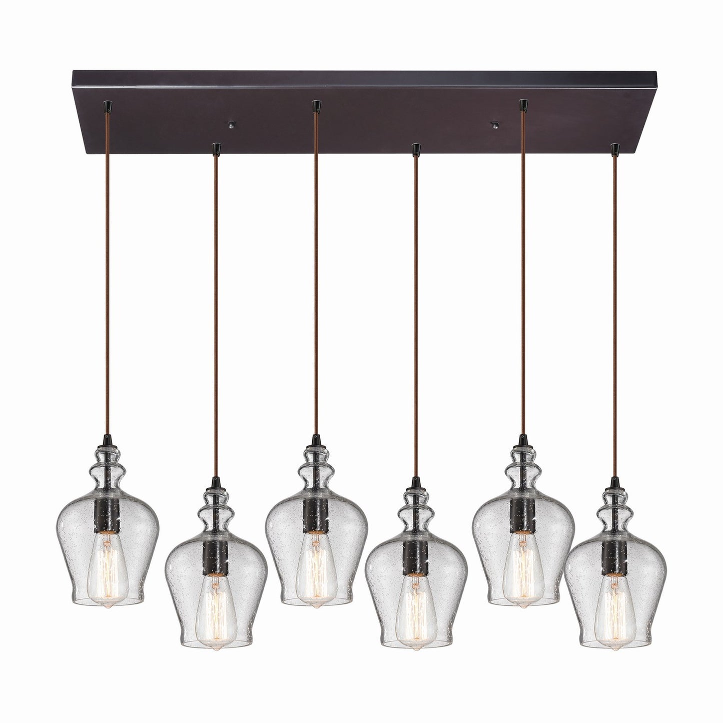 ELK Home - 60066-6RC - Six Light Pendant - Menlow Park - Oil Rubbed Bronze