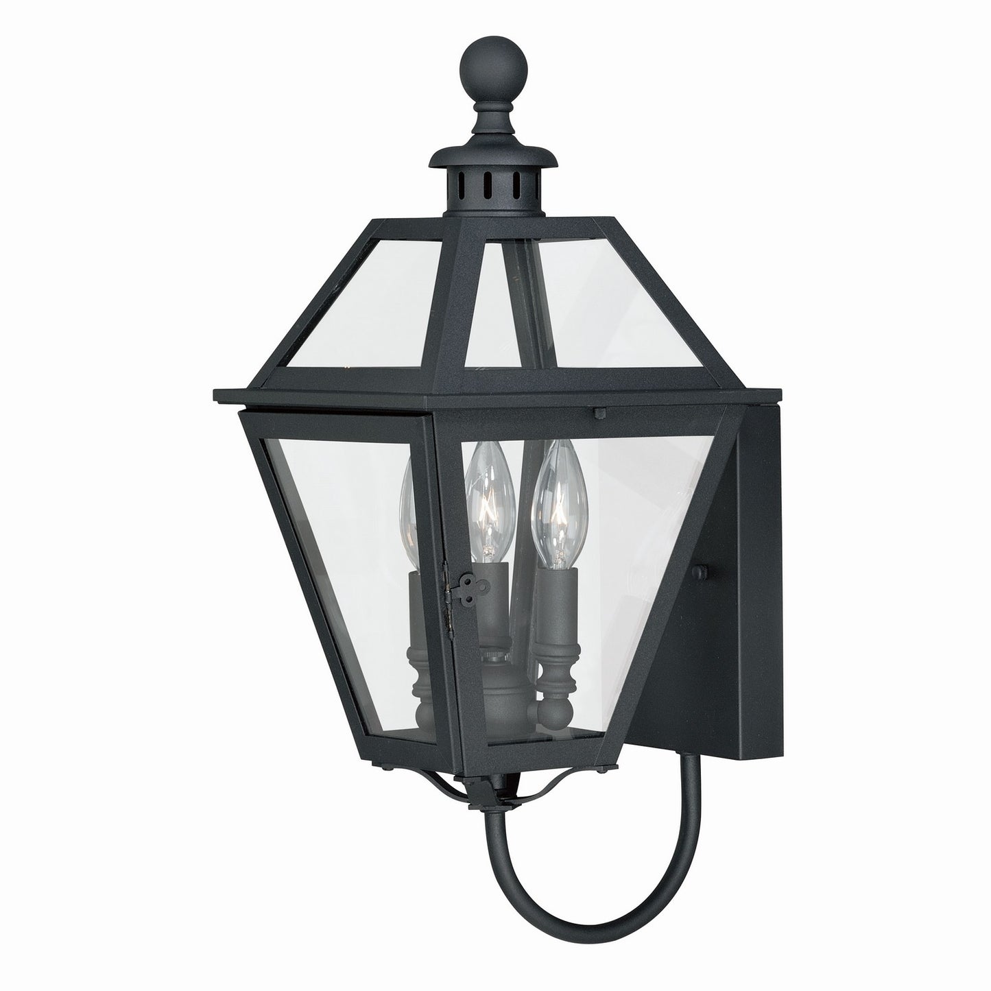 Vaxcel - T0079 - Three Light Outdoor Wall Mount - Nottingham - Textured Black