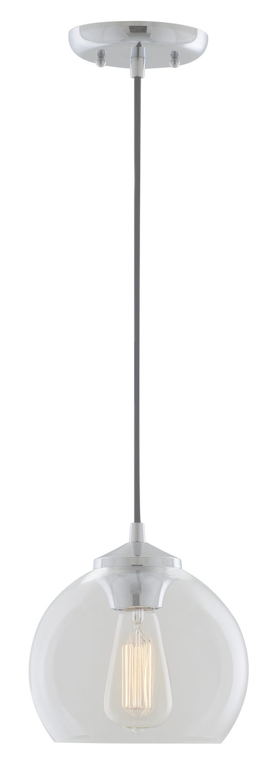 DVI Lighting - DVP13221CH-CL - One Light Pendant - Oberon - Chrome With Clear Glass