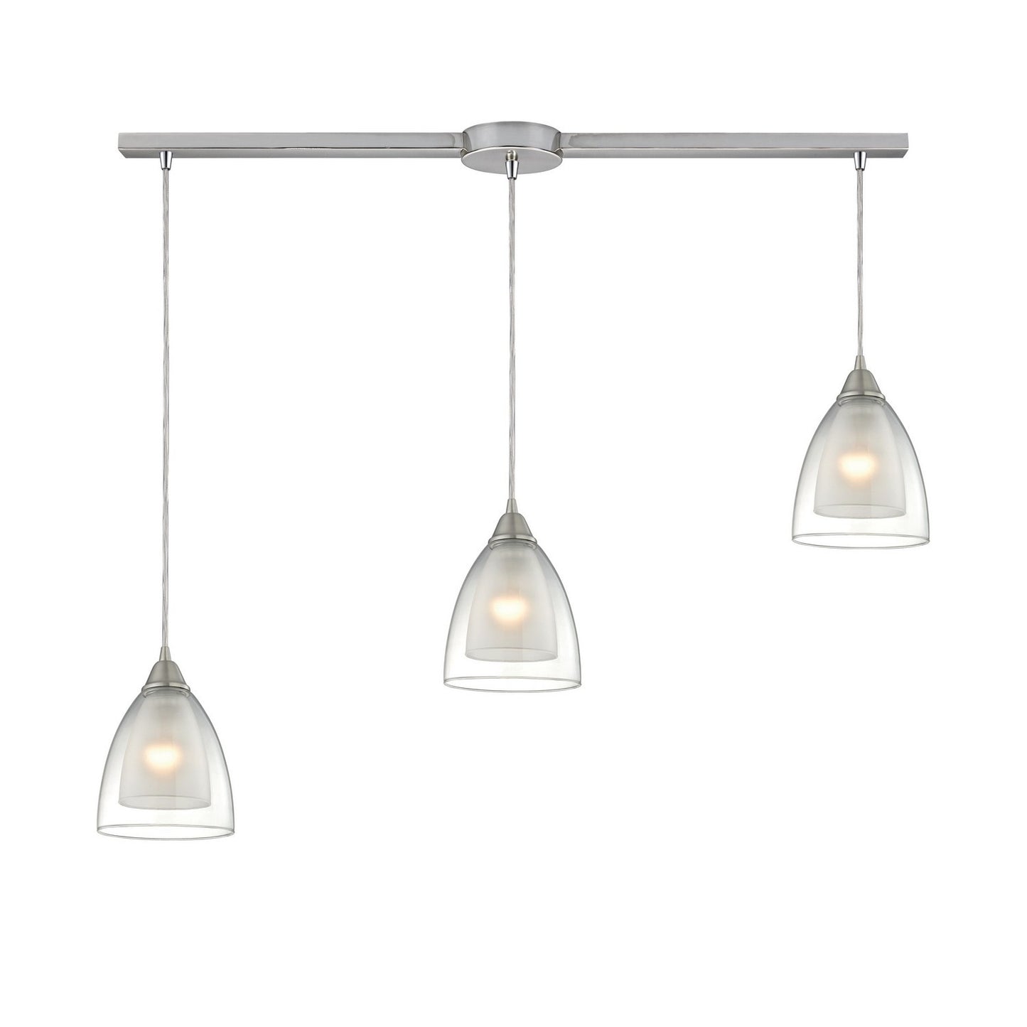 ELK Home - 10464/3L - Three Light Pendant - Layers - Satin Nickel