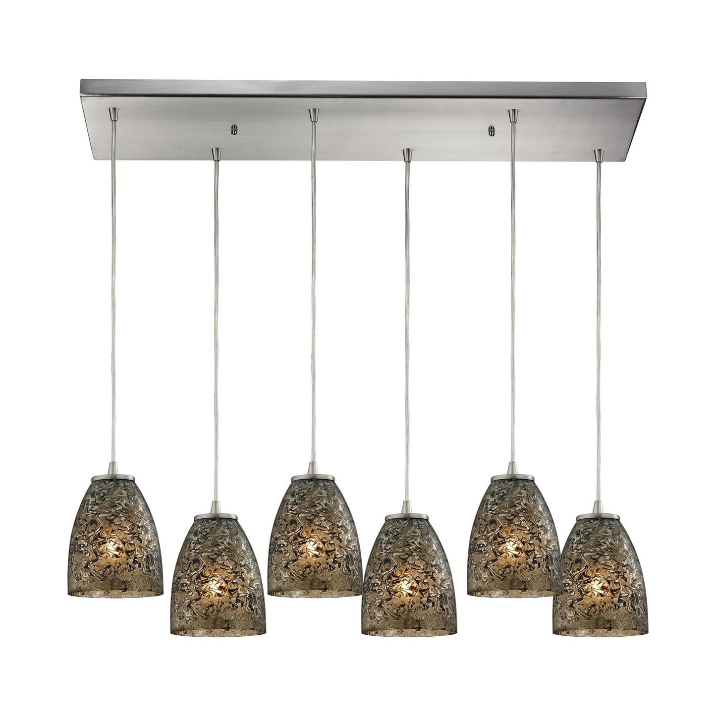 ELK Home - 10465/6RC-BRF - Six Light Pendant - Fissure - Satin Nickel