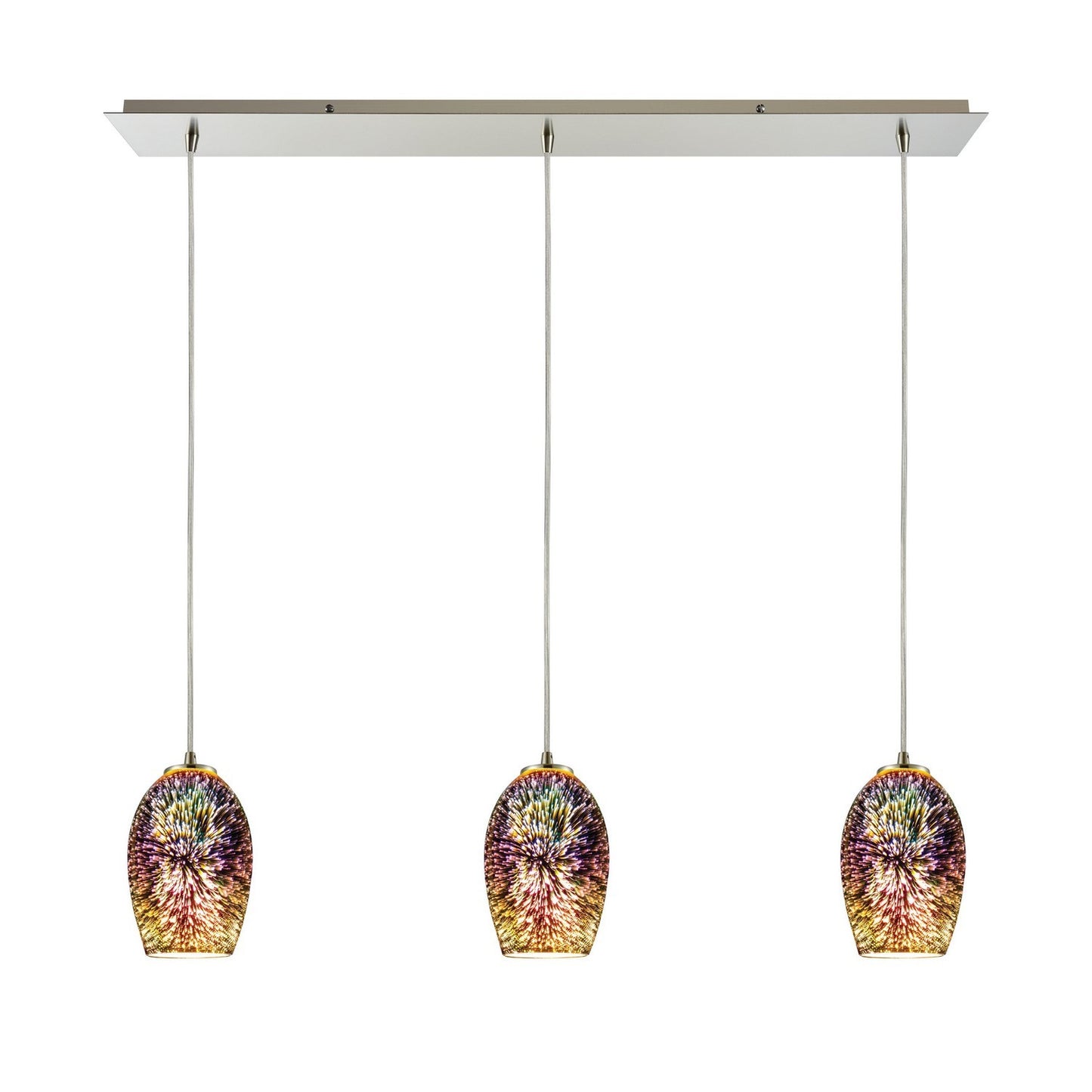 ELK Home - 10506/3LP - Three Light Pendant - Illusions - Satin Nickel