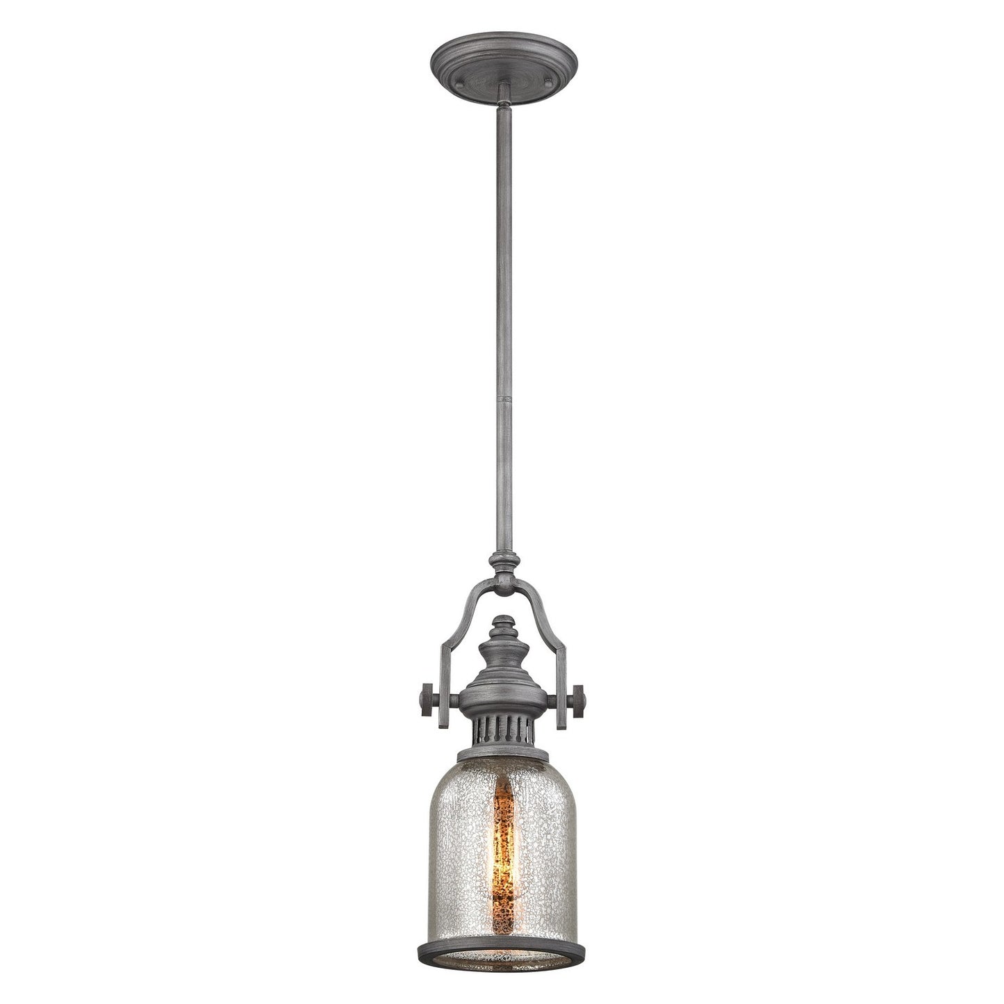 ELK Home - 66534-1 - One Light Mini Pendant - Chadwick - Weathered Zinc