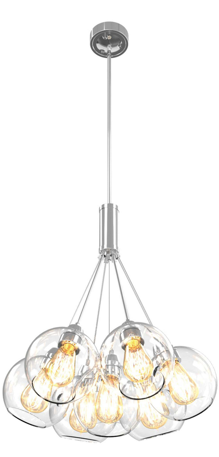 DVI Lighting - DVP13237CH-CL - Seven Light Pendant - Oberon - Chrome With Clear Glass