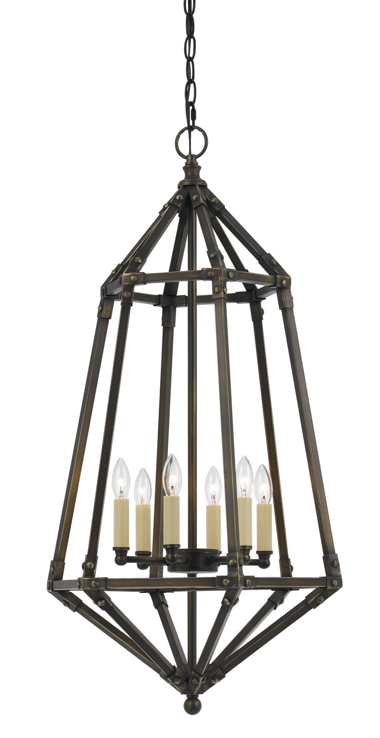 Cal Lighting - FX-3594-6 - Six Light Pendant - DENMARK - Dark Bronze