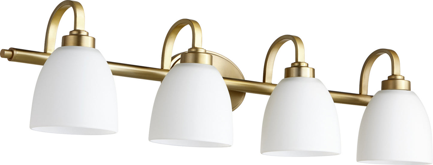 Quorum - 5060-4-180 - Four Light Vanity - Reyes - Aged Brass