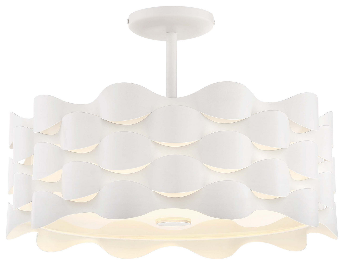 George Kovacs - P1302-655-L - LED Semi Flush Mount - Coastal Current - Sand White