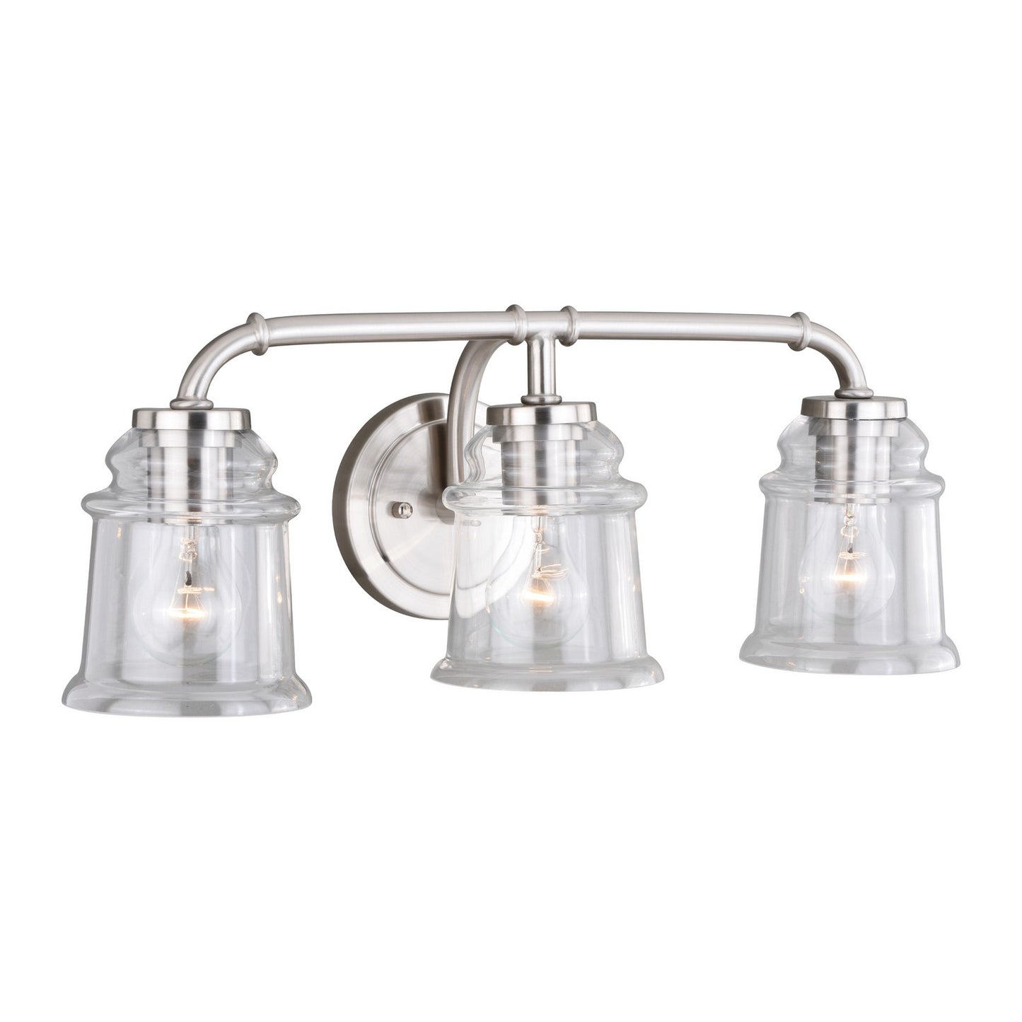 Vaxcel - W0241 - Three Light Vanity - Toledo - Satin Nickel