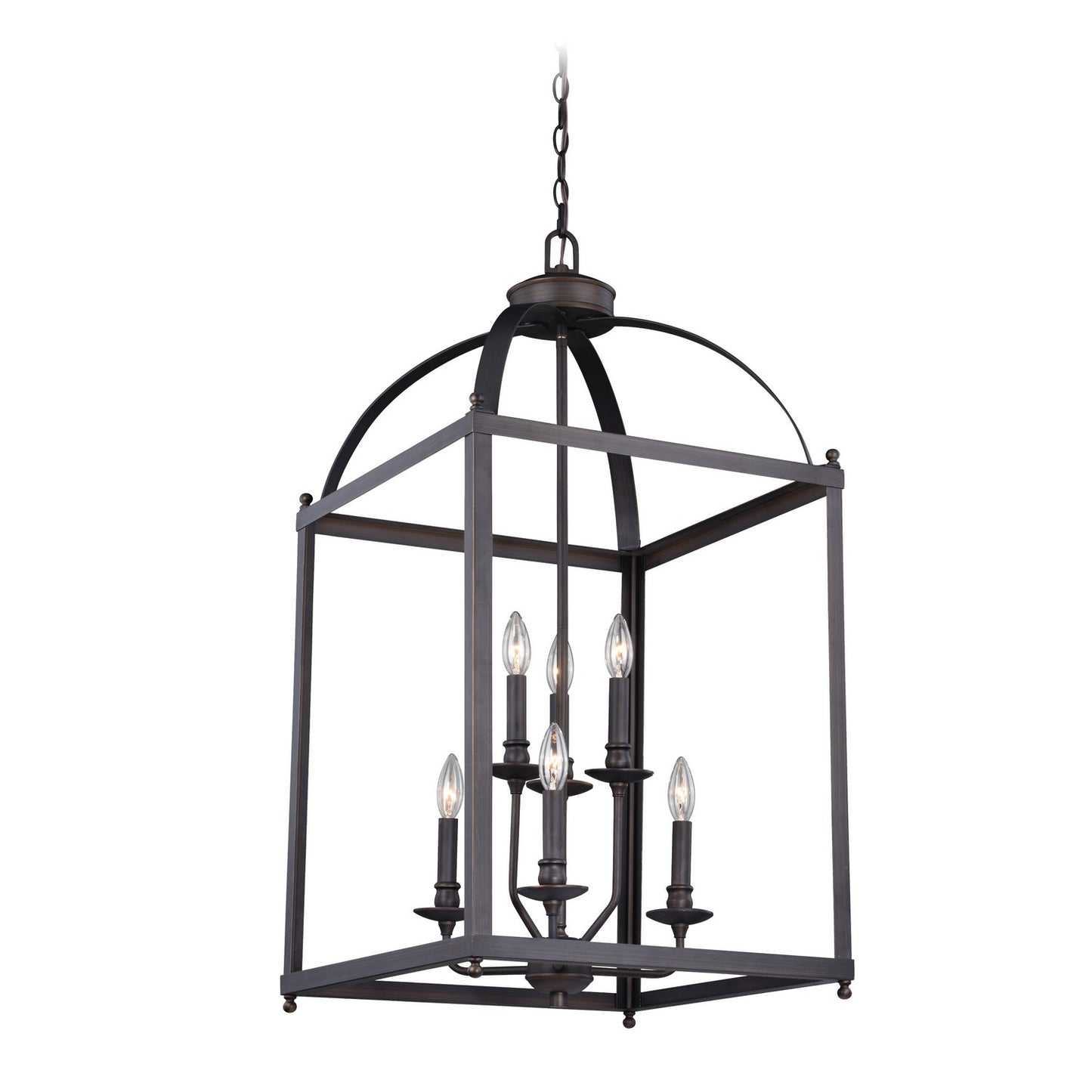 Vaxcel - P0220 - Six Light Pendant - Juliet - Architectural Bronze