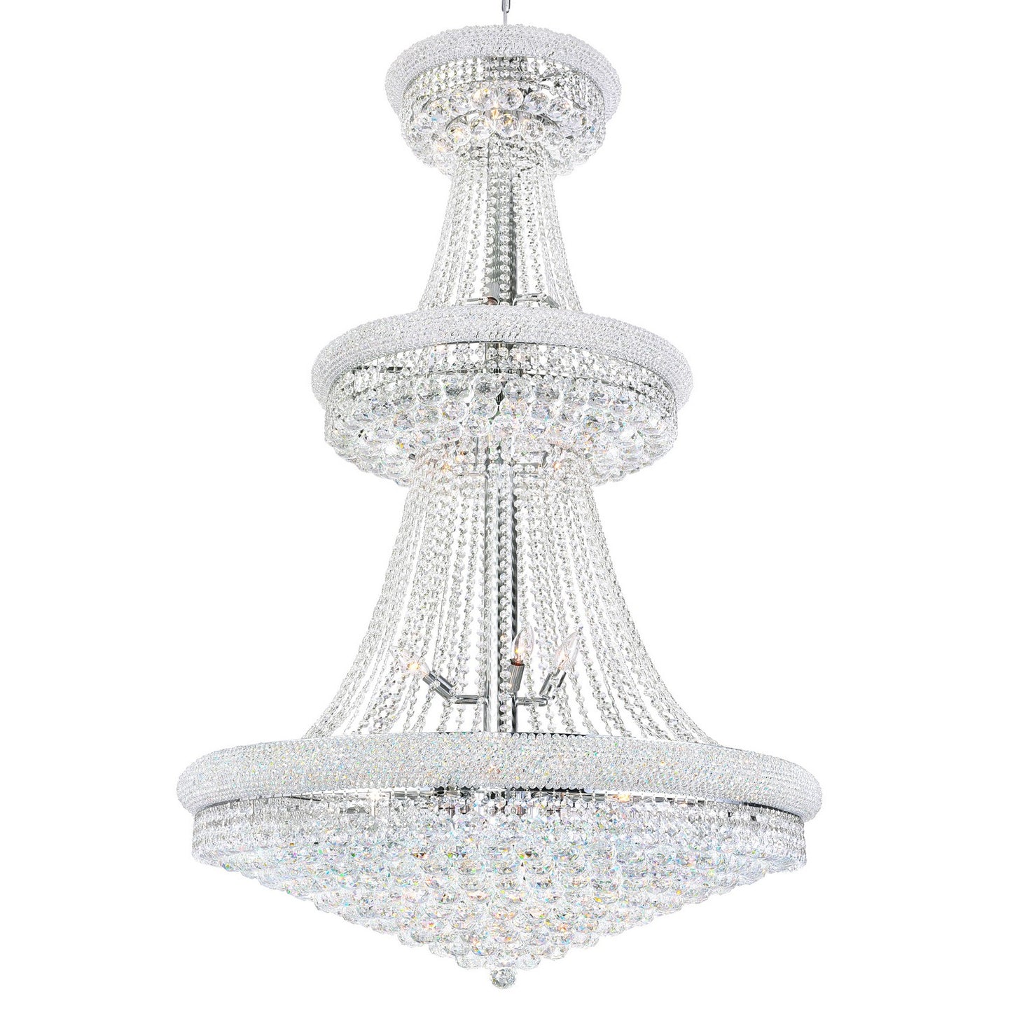 CWI Lighting - 8001P36C - 34 Light Chandelier - Empire - Chrome