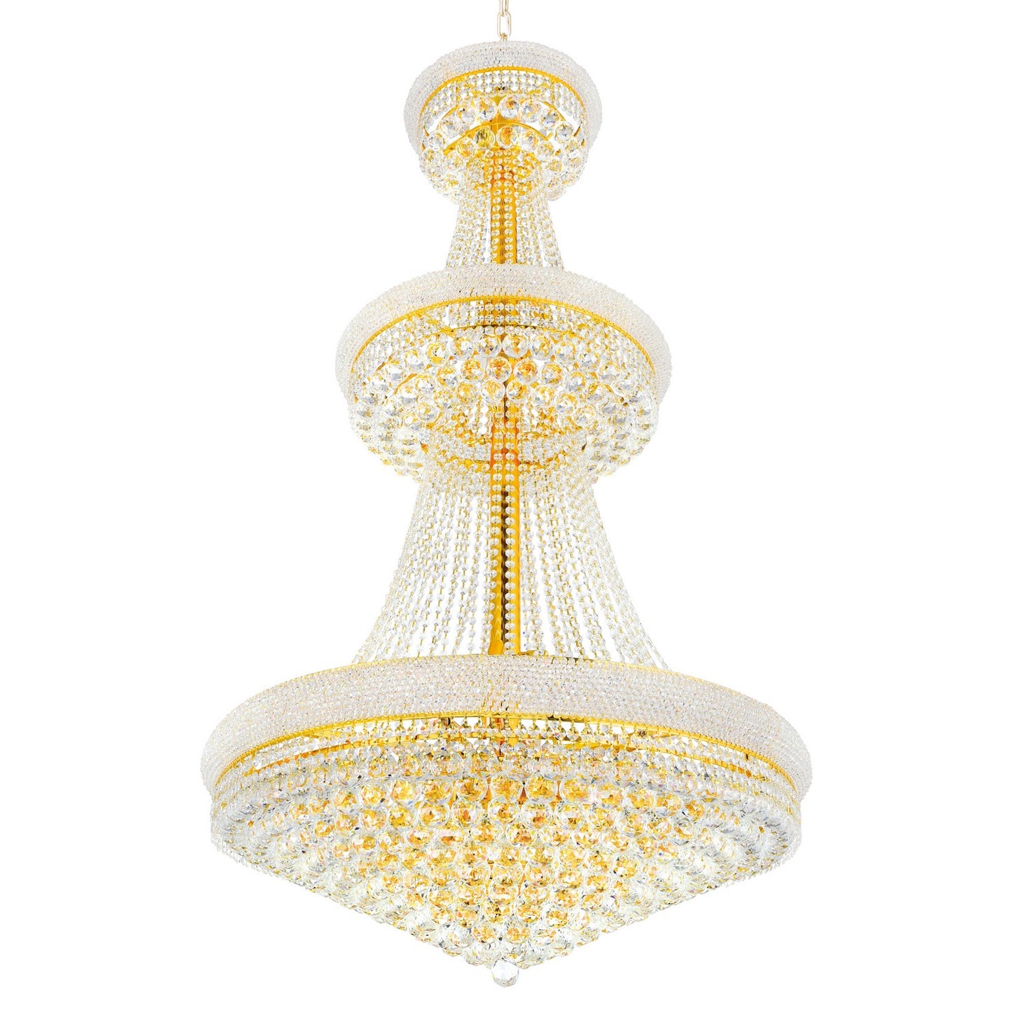 CWI Lighting - 8001P36G - 34 Light Chandelier - Empire - Gold