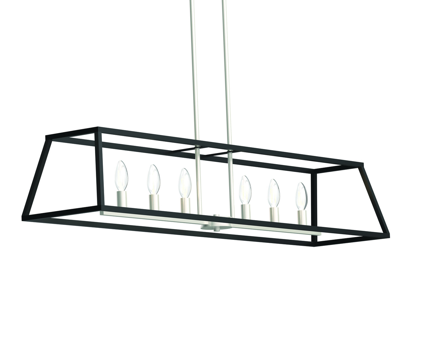 DVI Lighting - DVP30002SN/GR - Six Light Linear Pendant - Laurentian - Satin Nickel And Graphite