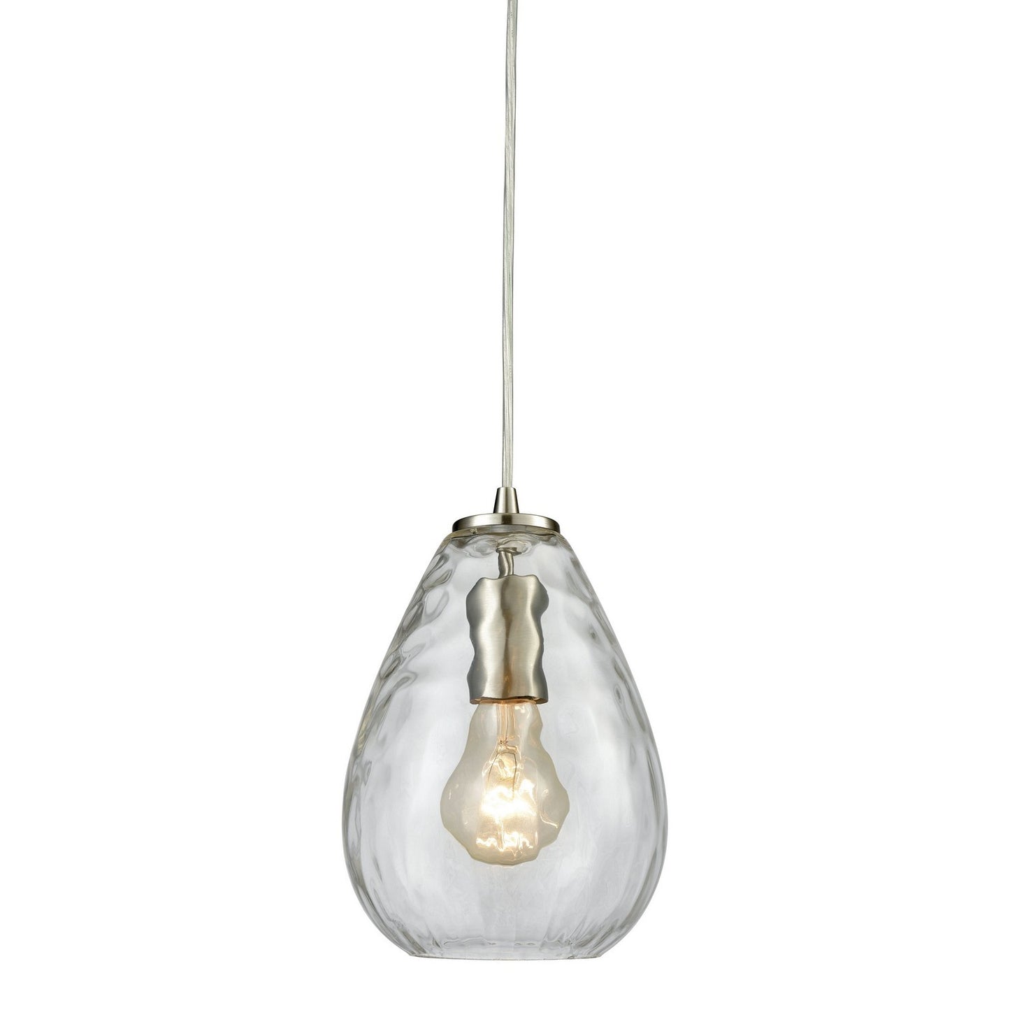 ELK Home - 10760/1 - One Light Mini Pendant - Lagoon - Satin Nickel