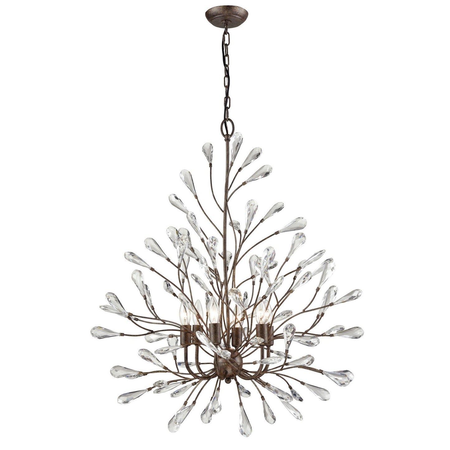 ELK Home - 18243/6 - Six Light Chandelier - Crislett - Sunglow Bronze