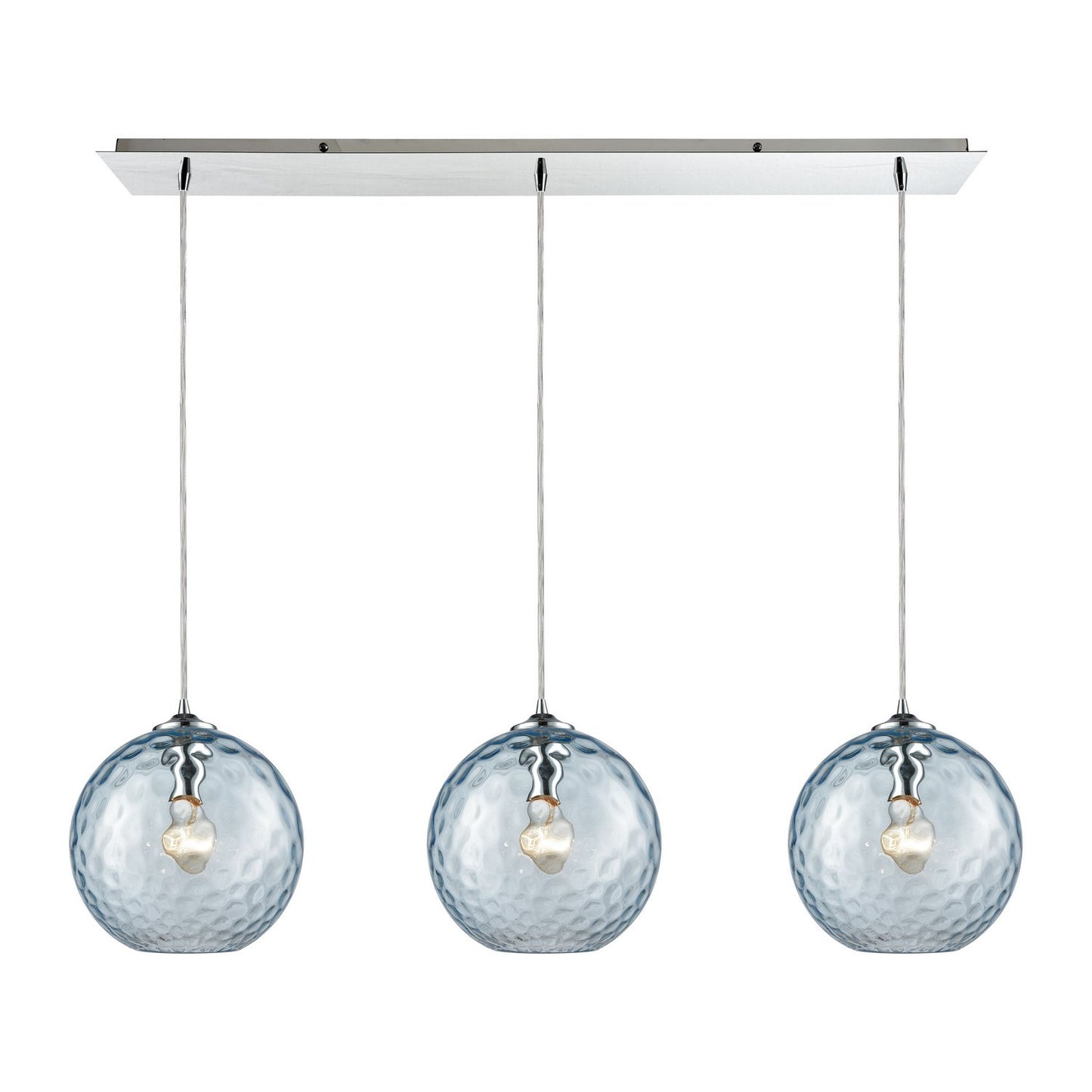 ELK Home - 31380/3LP-AQ - Three Light Pendant - Watersphere - Polished Chrome