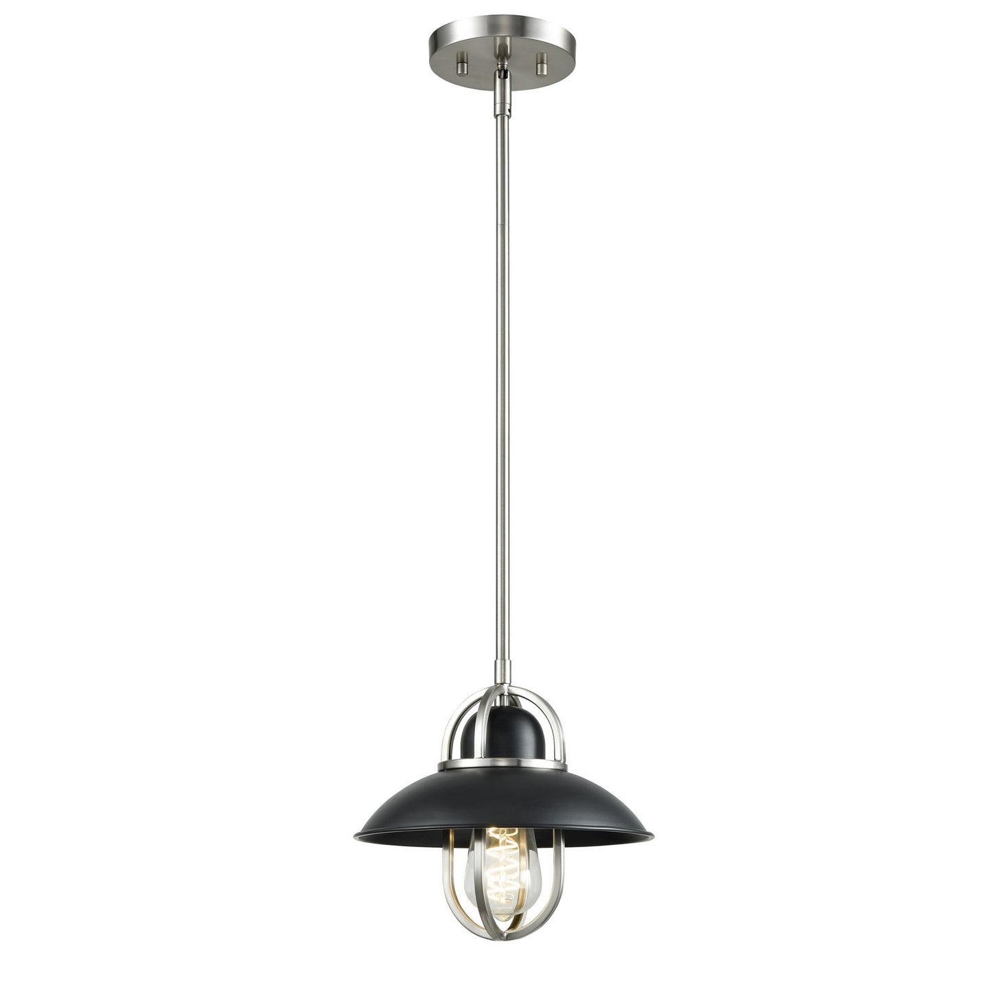 DVI Lighting - DVP31021GR+SN - One Light Mini-Pendant - Peggy'S Cove - Graphite And Satin Nickel