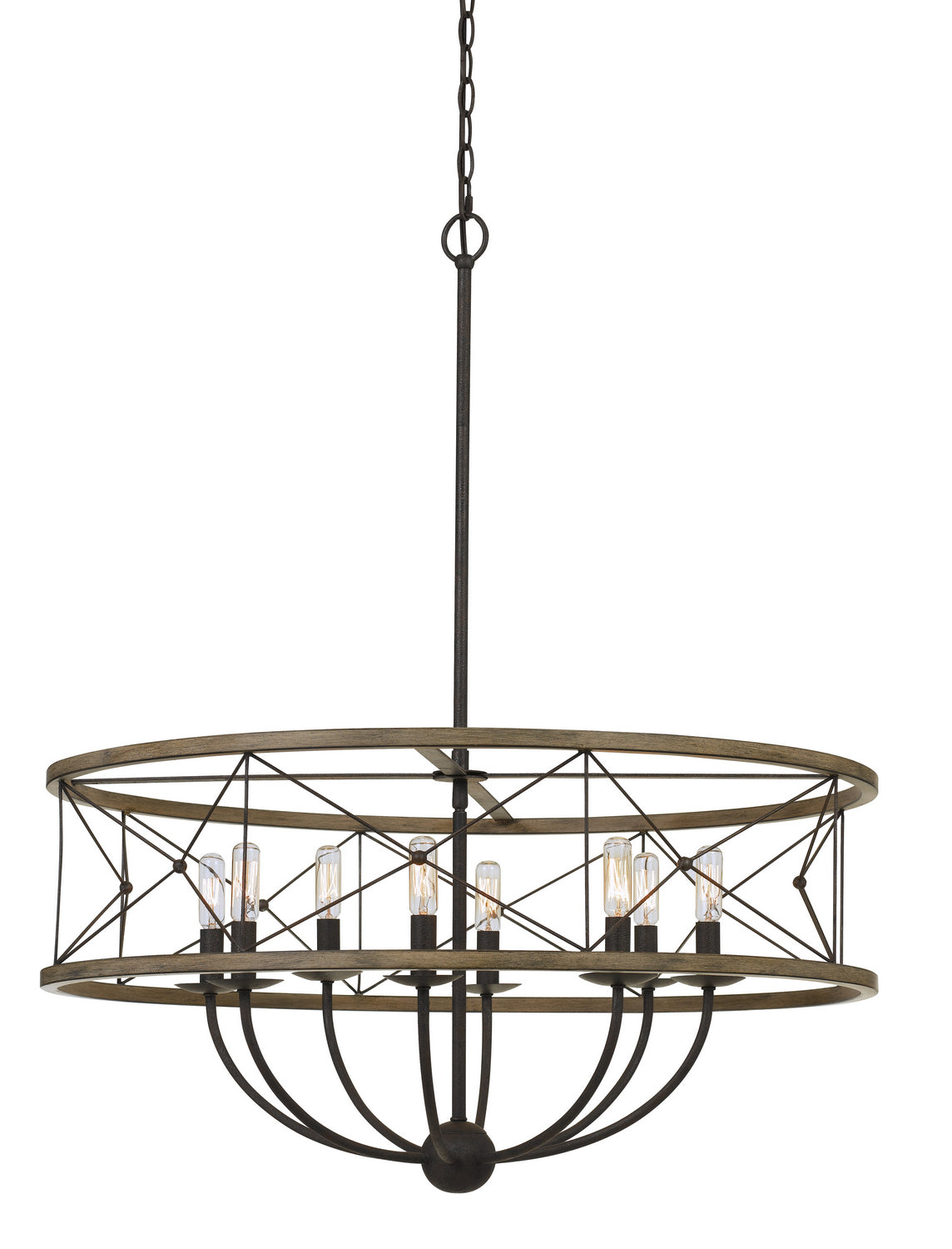 Cal Lighting - FX-3685-8 - Eight Light Pendant - Modica - Distress Ivory/Iron