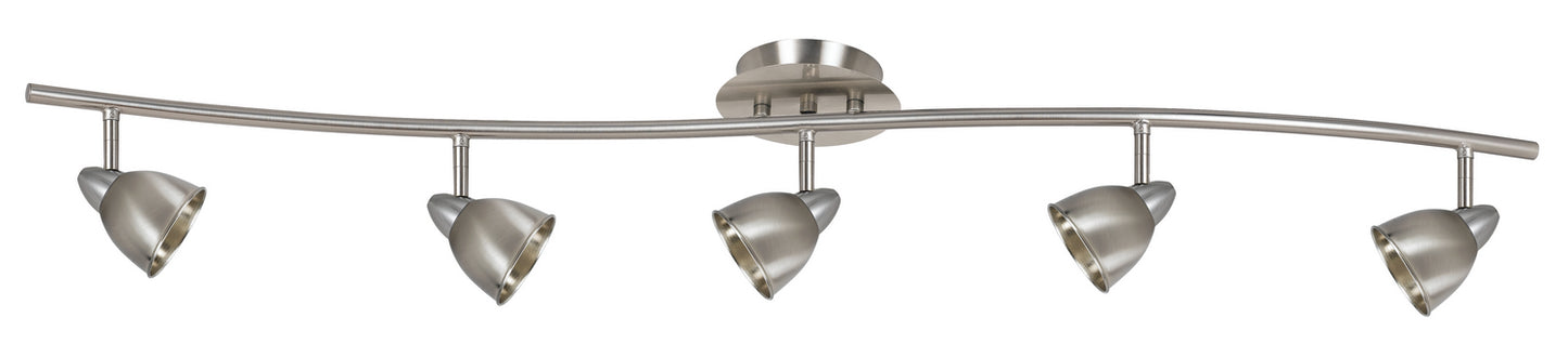 Cal Lighting - SL-954-5-BS/CBS - Five Light Pendant - Serpentine - Brushed Steel