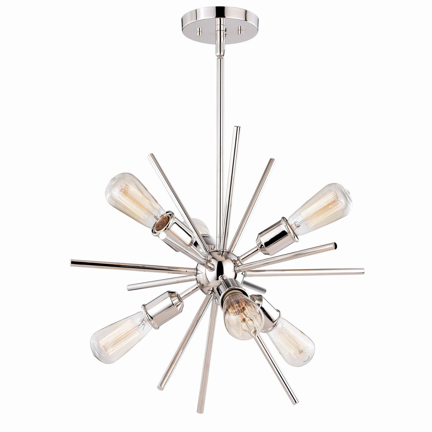 Vaxcel - P0237 - Six Light Pendant - Estelle - Polished Nickel