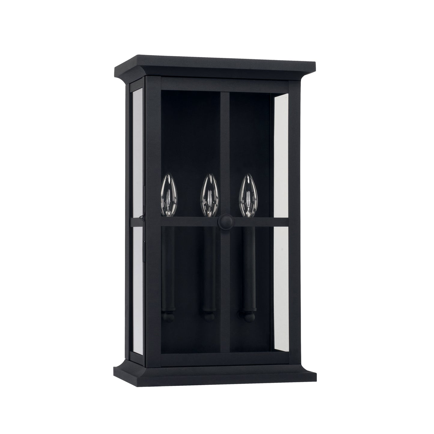 Capital Lighting - 926431BK - Three Light Outdoor Wall Lantern - Mansell - Black