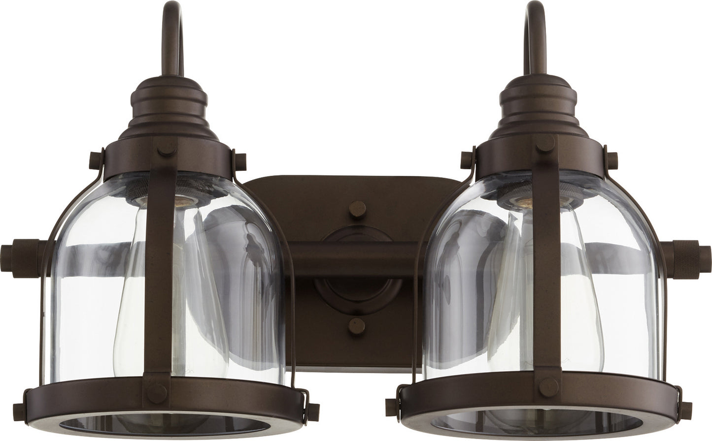 Quorum - 586-2-86 - Two Light Vanity - Banded Lighting Series - Oiled Bronze