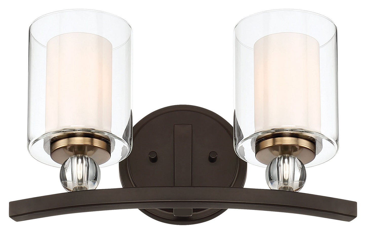Minka-Lavery - 3072-416 - Two Light Bath - Studio 5 - Painted Bronze W/Natural Brush