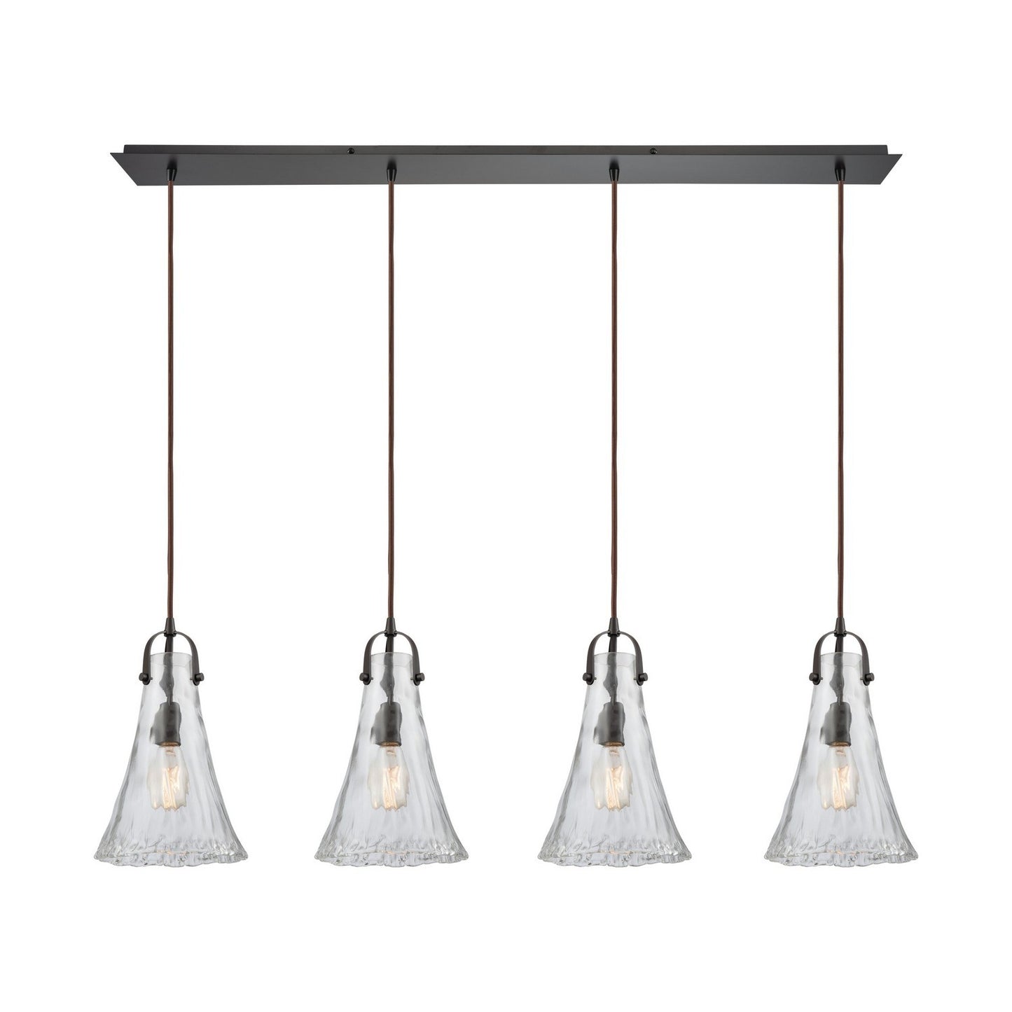 ELK Home - 10555/4LP - Four Light Pendant - Hand Formed Glass - Oil Rubbed Bronze