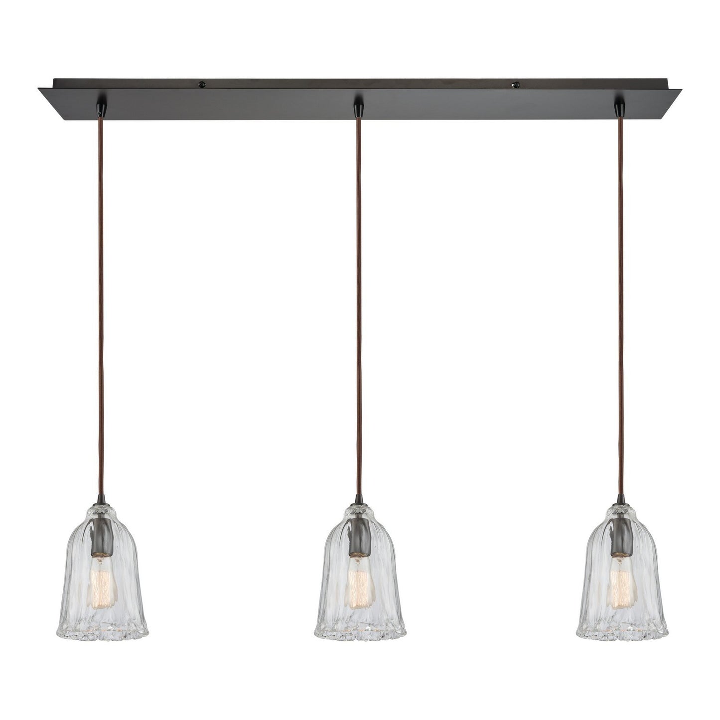 ELK Home - 10671/3LP - Three Light Pendant - Hand Formed Glass - Oil Rubbed Bronze
