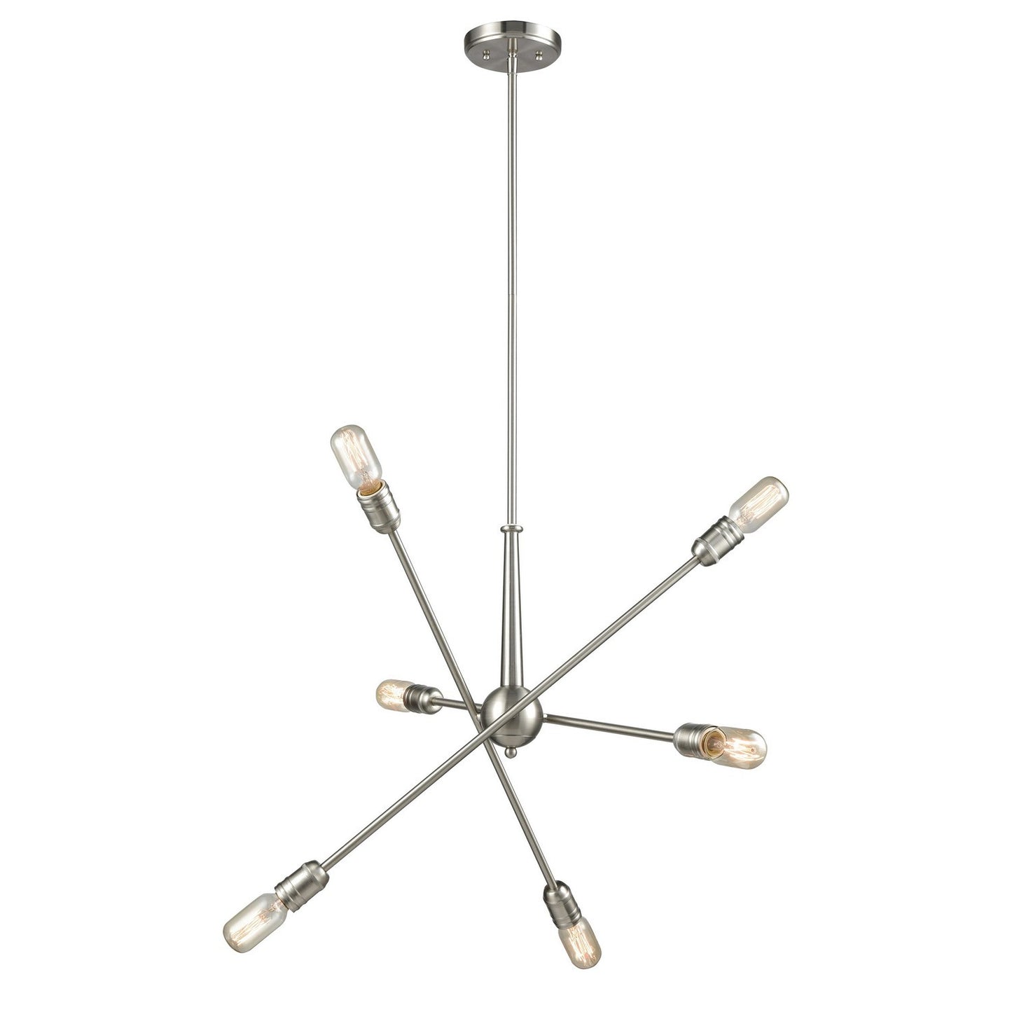 ELK Home - 46260/6 - Six Light Chandelier - Delphine - Satin Nickel
