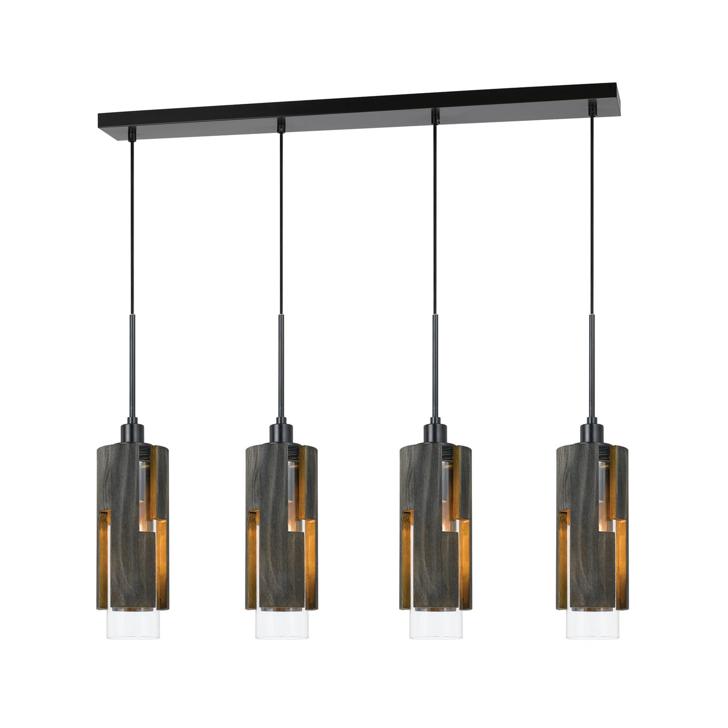 Cal Lighting - FX-3641-4 - Four Light Chandelier - Wood