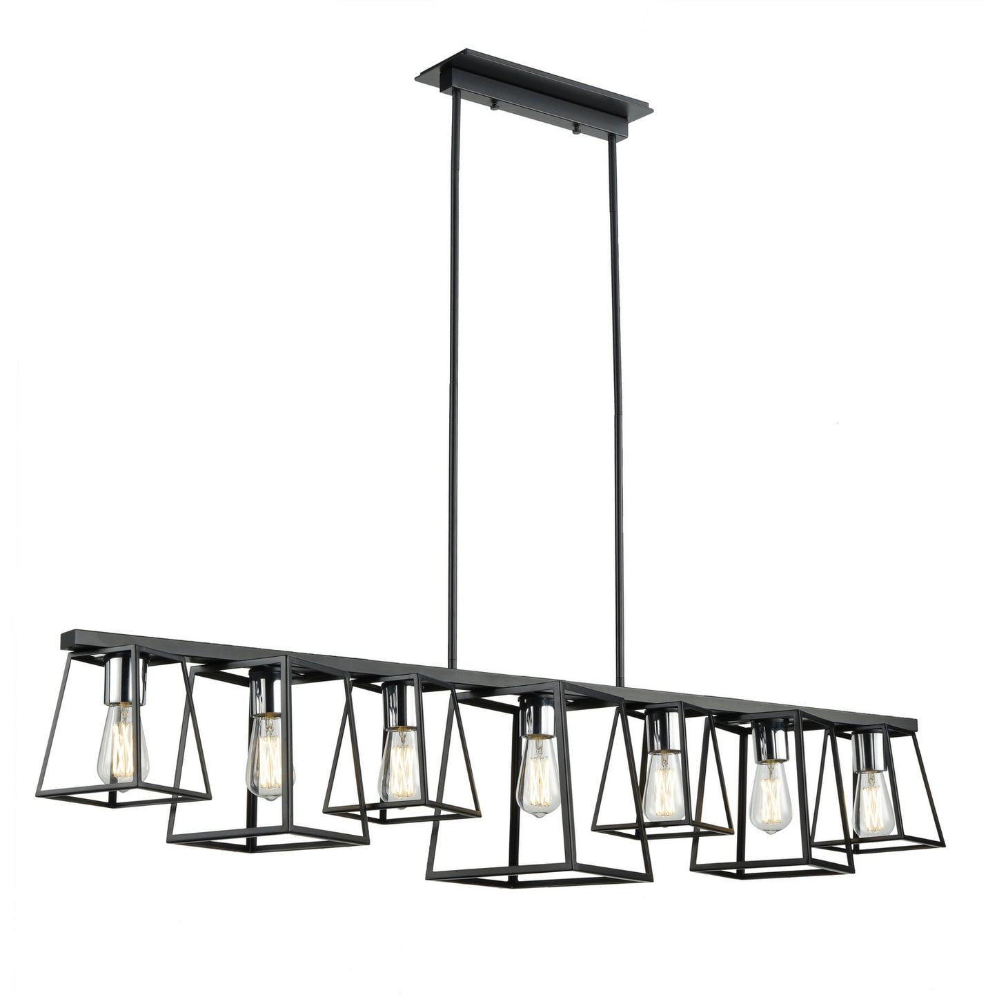 DVI Lighting - DVP29041MF+EB - Seven Light Linear Pendant - Cape Breton - Multiple Finishes And Ebony