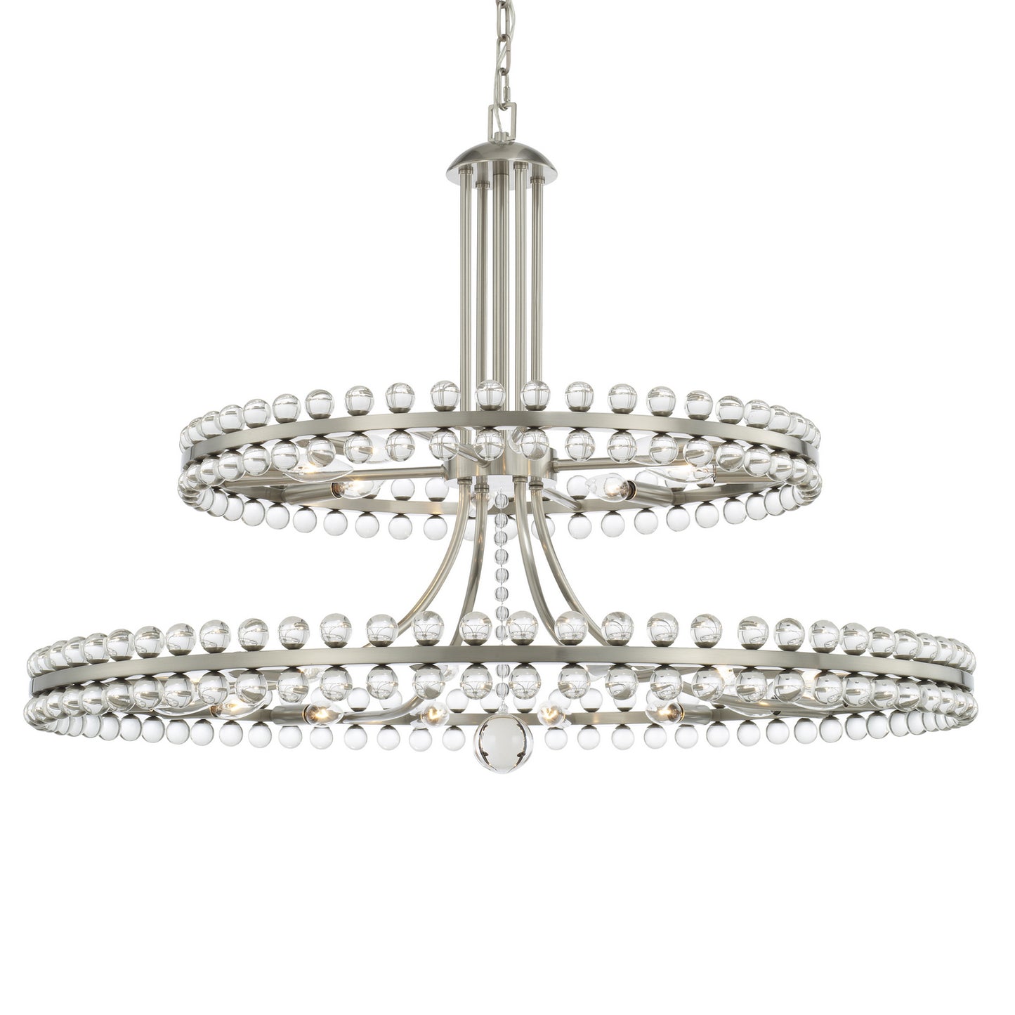 Crystorama - CLO-8890-BN - 24 Light Chandelier - Clover - Brushed Nickel