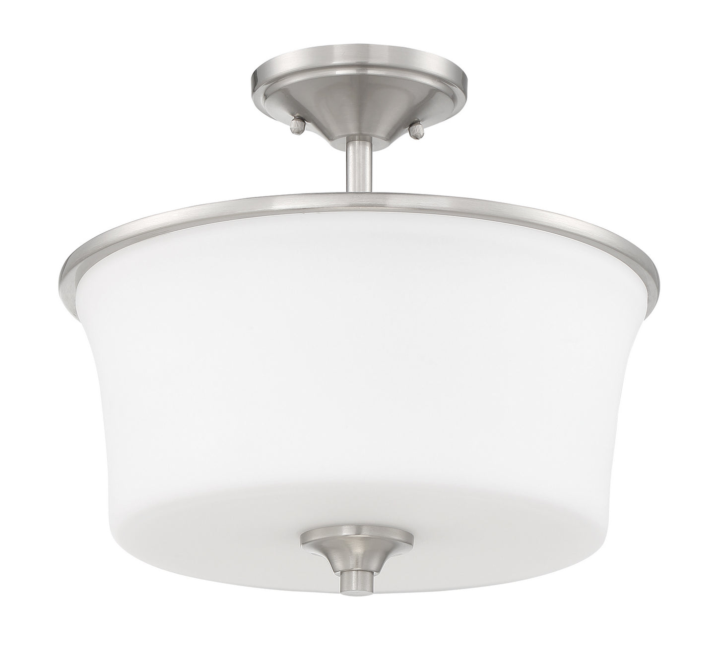 Craftmade - 50452-BNK-WG - Two Light Convertible Semi Flush - Gwyneth - Brushed Polished Nickel