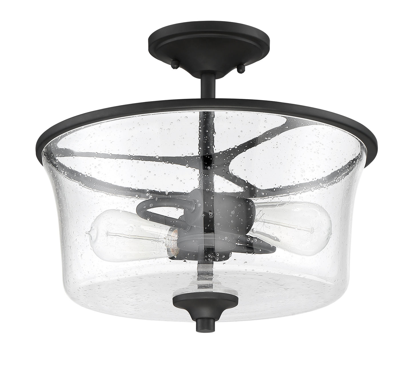 Craftmade - 50452-FB - Two Light Convertible Semi Flush - Gwyneth - Flat Black