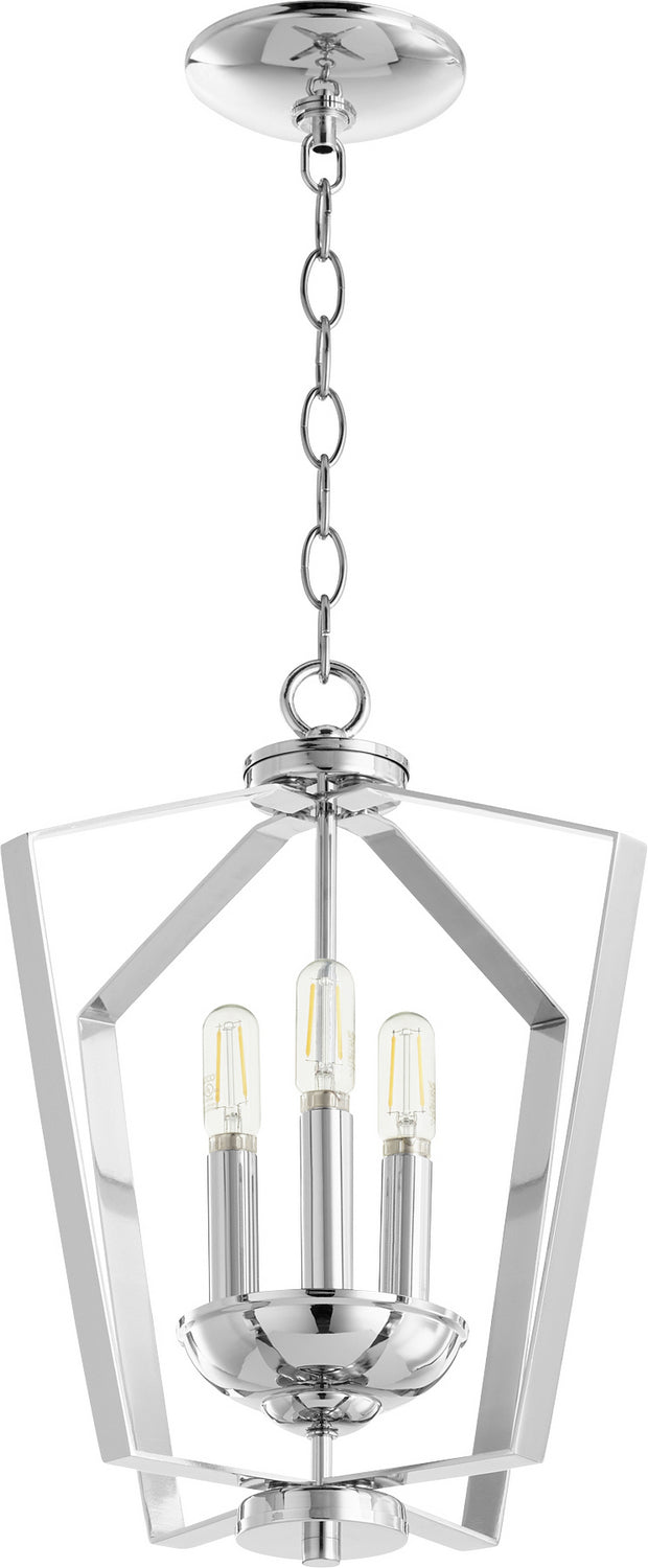 Quorum - 894-3-14 - Three Light Entry Pendant - 3LT Entry Series - Chrome