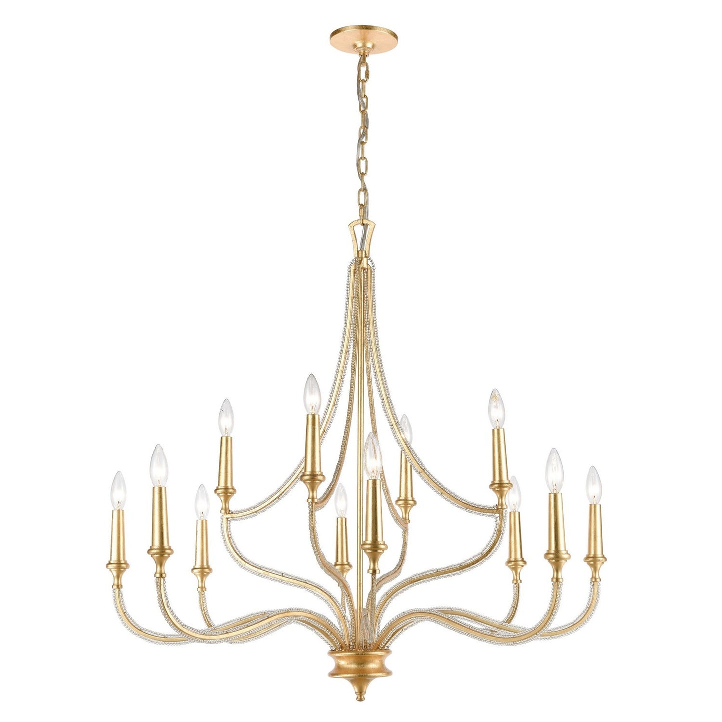 ELK Home - 11178/12 - 12 Light Chandelier - La Rochelle - Parisian Gold Leaf