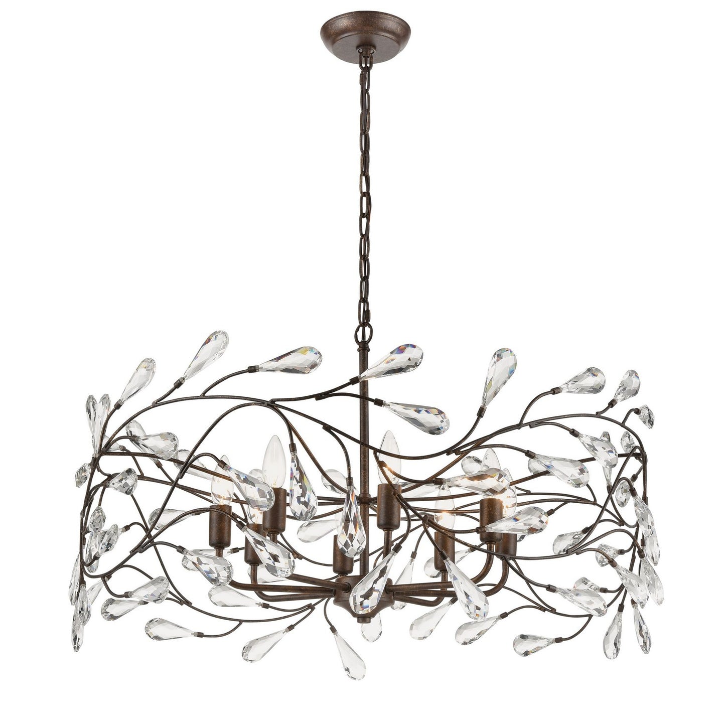 ELK Home - 18260/8 - Eight Light Chandelier - Crislett - Sunglow Bronze