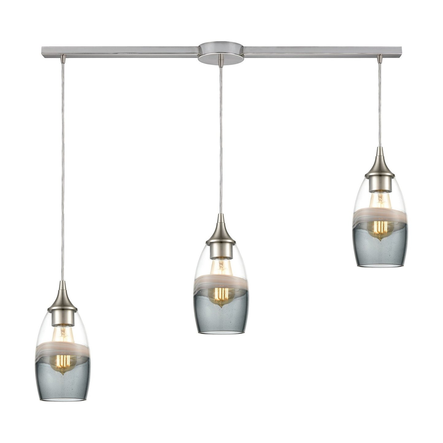 ELK Home - 25098/3L - Three Light Pendant - Sutter Creek - Satin Nickel