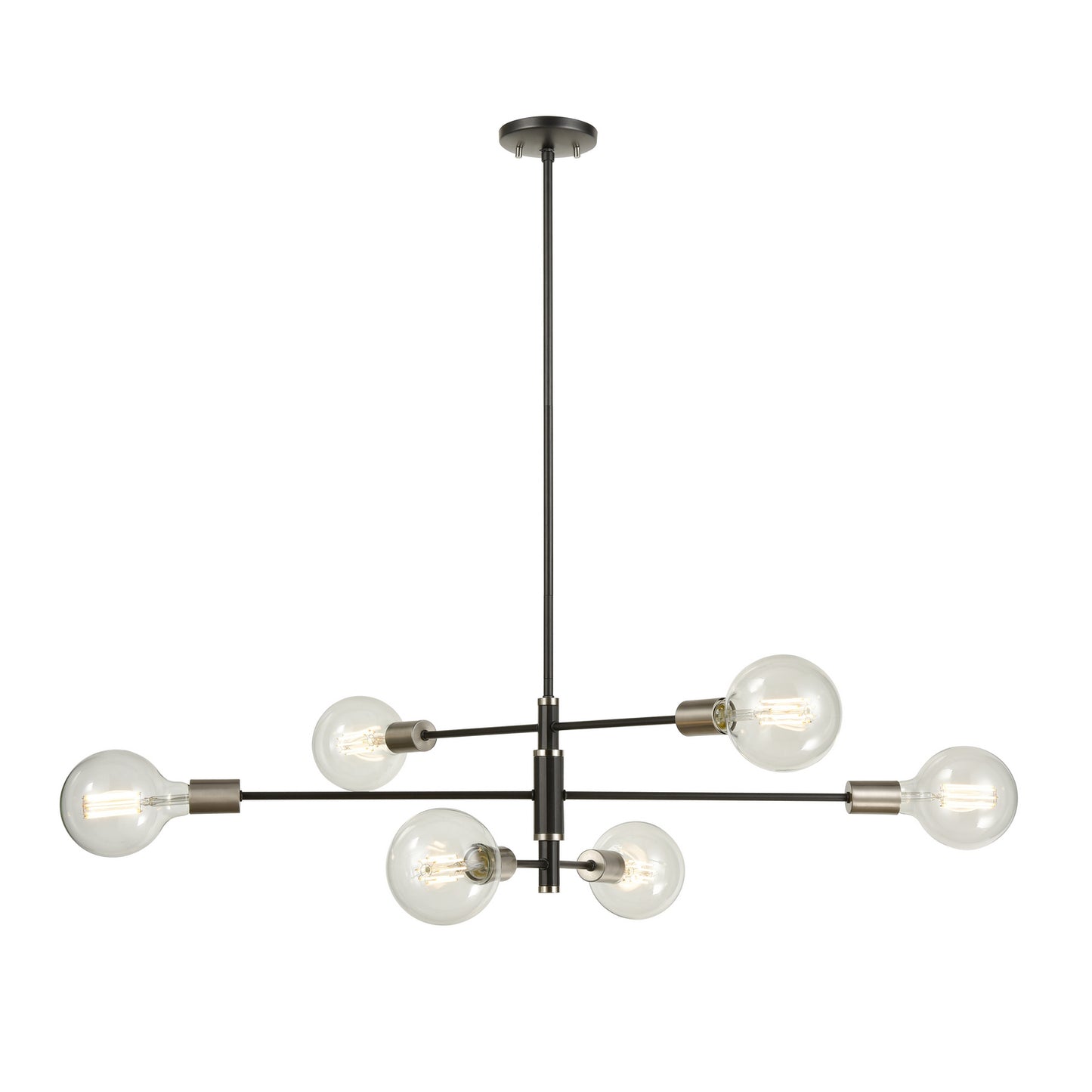 DVI Lighting - DVP41102PL+GR - Six Light Pendant - Lake Loft - Platinum And Graphite