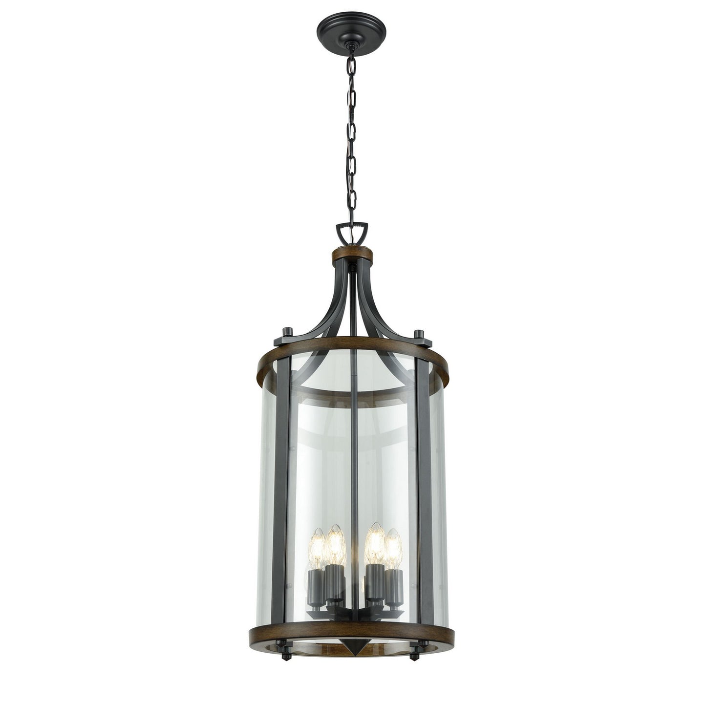 DVI Lighting - DVP4411GR/IW - Six Light Foyer Pendant - Niagara - Graphite And Ironwood On Metal