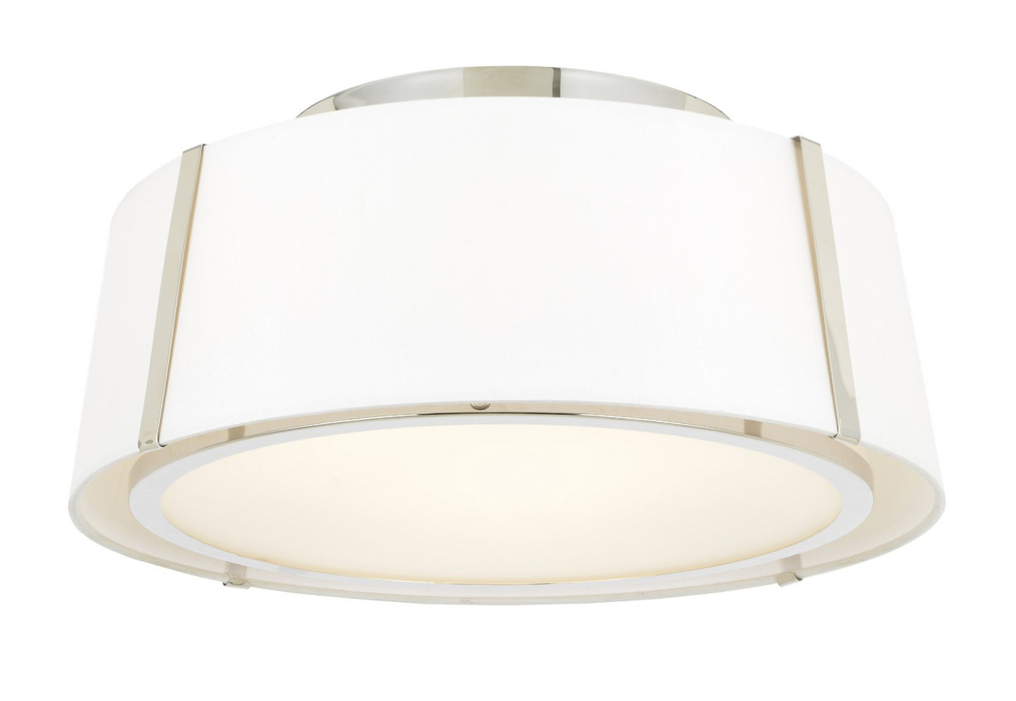 Crystorama - FUL-905-PN - Three Light Semi Flush Mount - Fulton - Polished Nickel