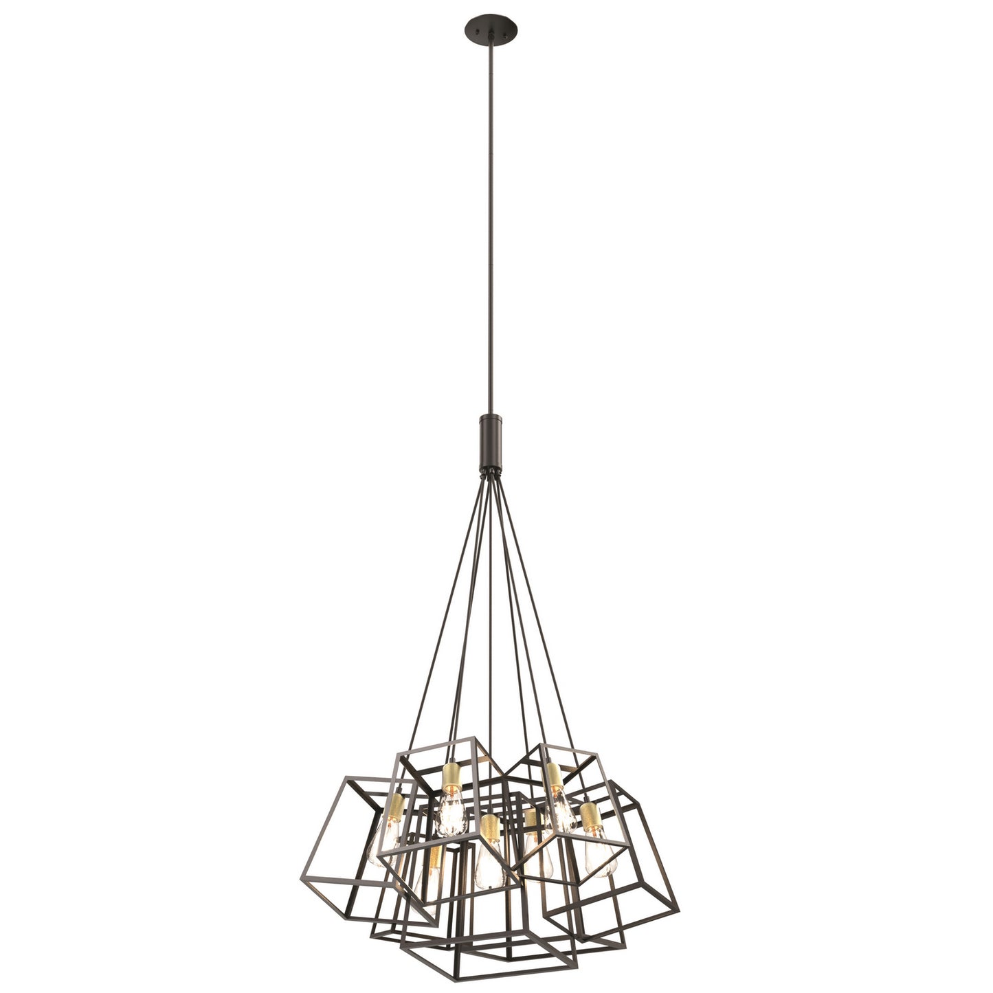 DVI Lighting - DVP29057MF+EB - Seven Light Pendant - Cape Breton - Multiple Finishes And Ebony