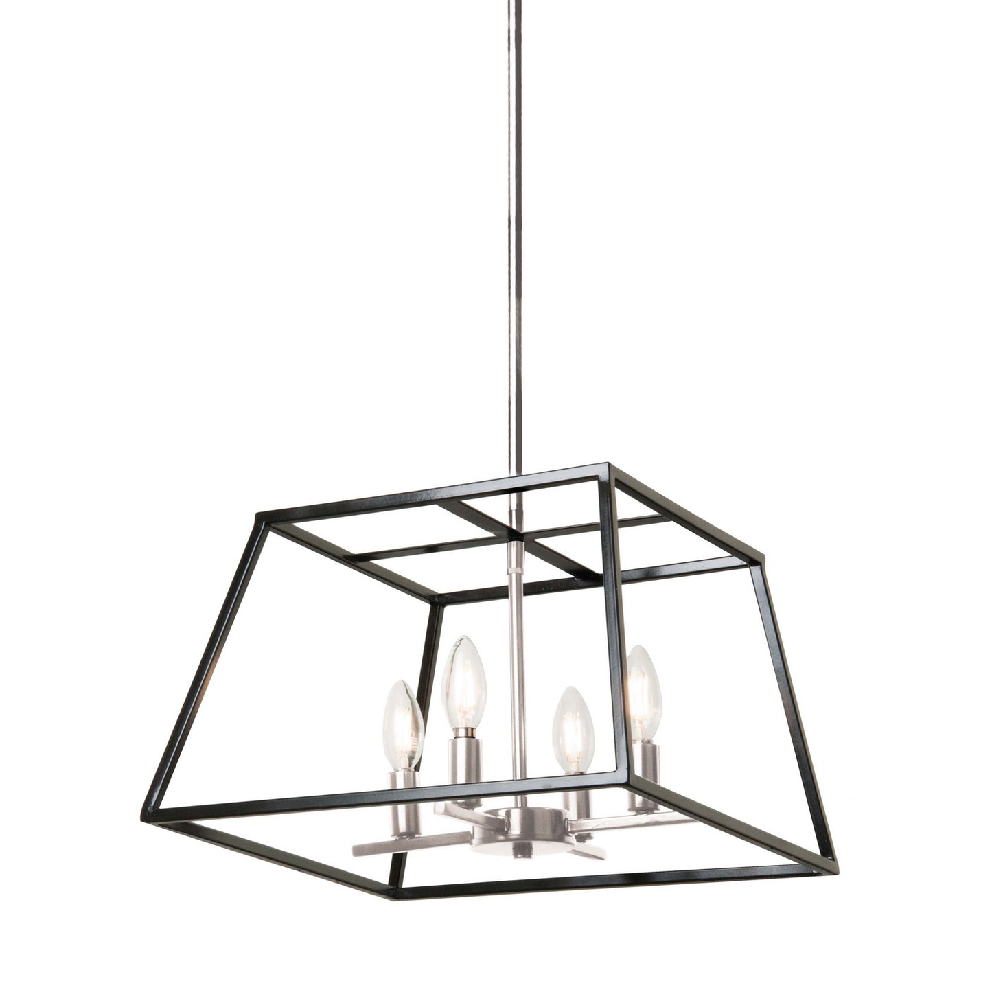 DVI Lighting - DVP30006SN+GR - Four Light Pendant - Laurentian - Satin Nickel And Graphite