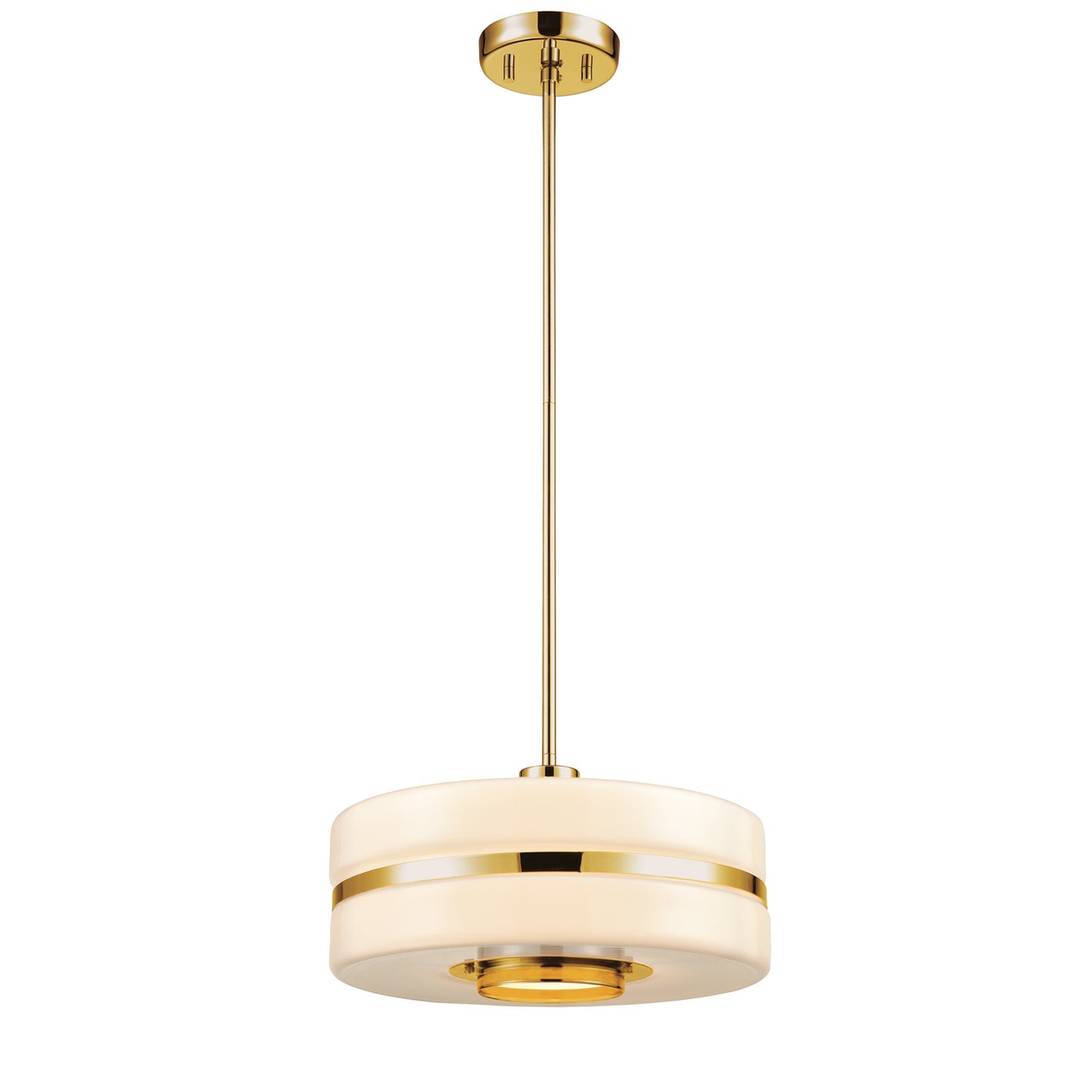 DVI Lighting - DVP31610SB-TO - One Light Pendant - Orchestra - Satin Brass With True Opal Glass
