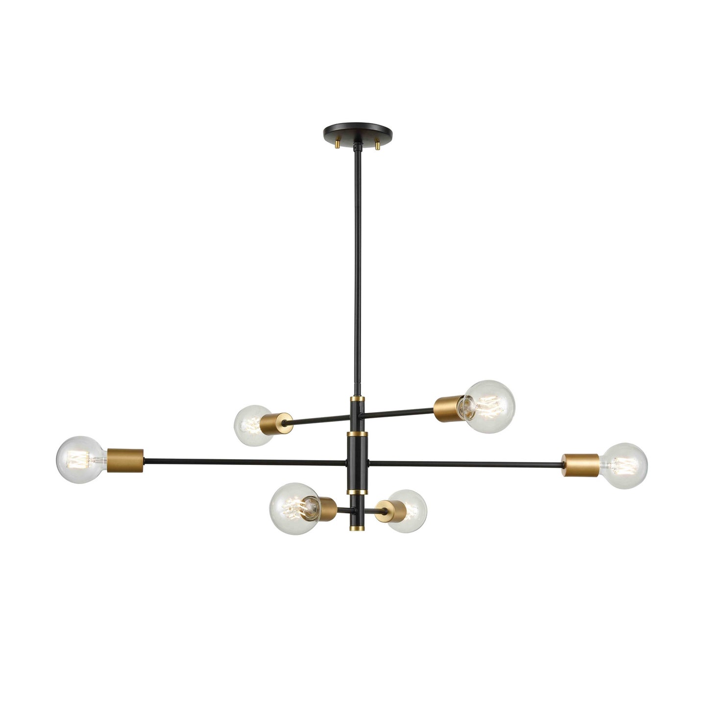 DVI Lighting - DVP41102BR+GR - Six Light Pendant - Lake Loft - Brass And Graphite