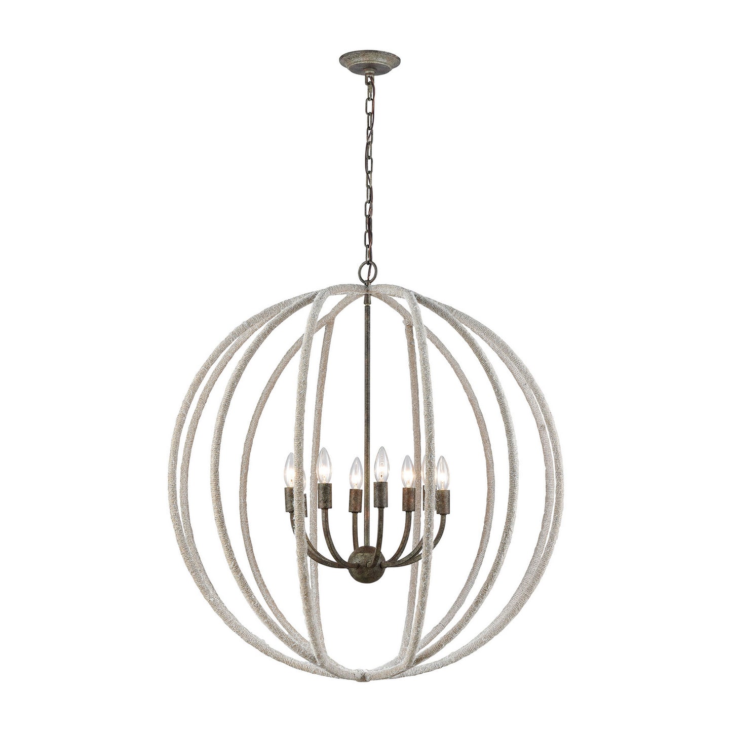 ELK Home - D3868 - Eight Light Pendant - Lasso - Gray