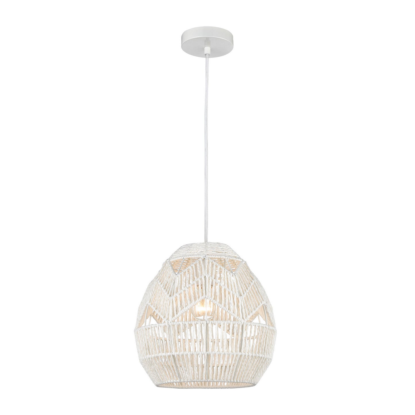 ELK Home - D4220 - One Light Mini Pendant - Boho - White