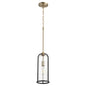 Quorum - 307-6980 - One Light Pendant - Espy - Textured Black w/ Aged Brass