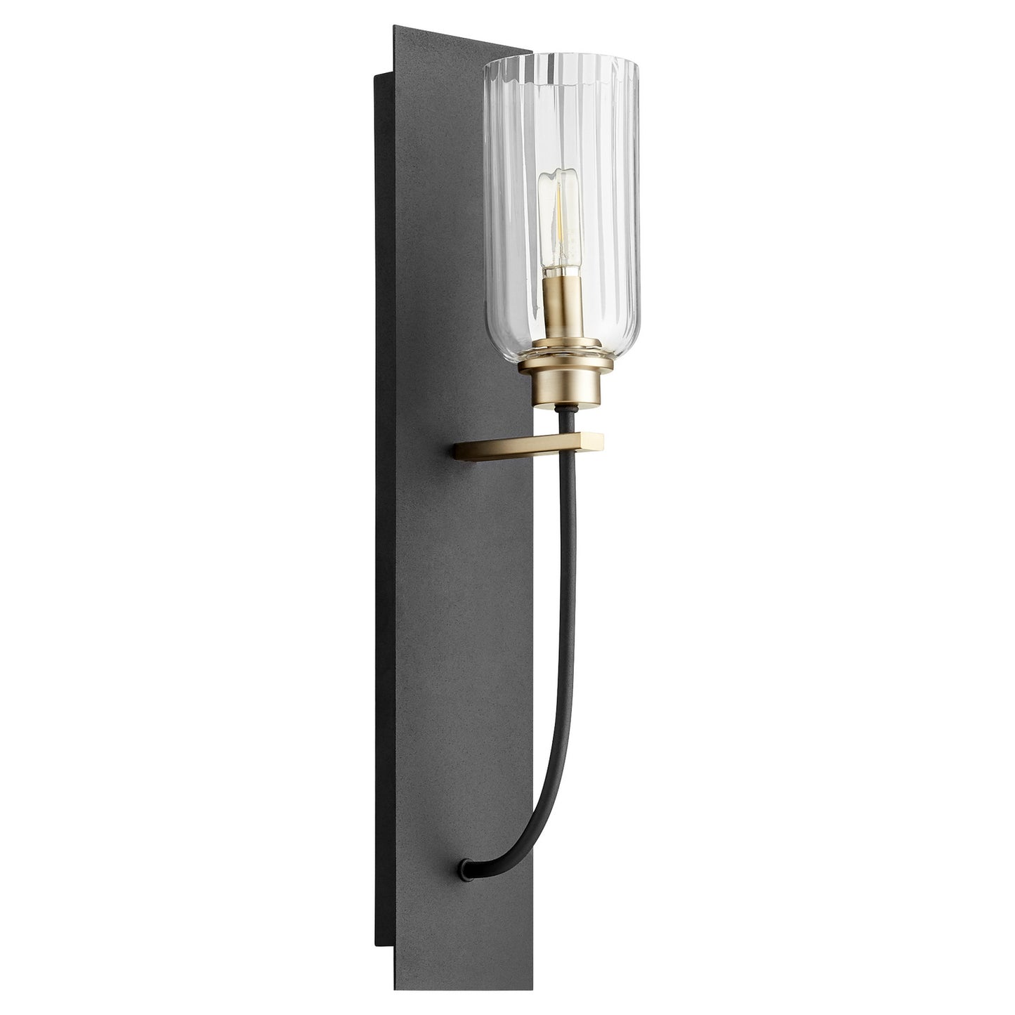 Quorum - 507-1-6980 - One Light Wall Mount - Espy - Textured Black w/ Aged Brass