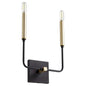 Quorum - 531-2-6980 - Two Light Wall Mount - Lacy - Textured Black w/ Aged Brass